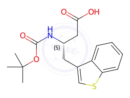 Chemical structure of Boc-(S)-3-amino-4-(3-benzothienyl)-butyric Acid
