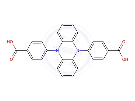 Chemical structure of 4,4'-(Phenazine-5,10-diyl)dibenzoicacid
