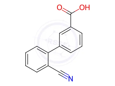Chemical structure of 2'-Cyanobiphenyl-3-carboxylic acid