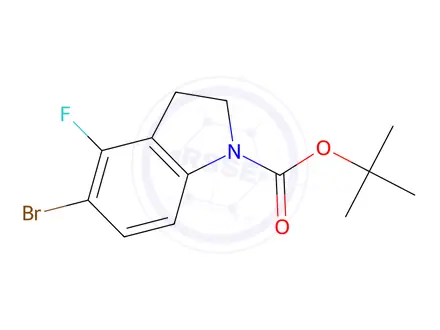 Chemical structure of TERT-BUTYL 5-BROMO-4-FLUOROINDOLINE-1-CARBOXYLATE