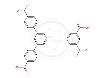 Chemical structure of 5'-((3,5-dicarboxyphenyl)ethynyl)-[1,1':3',1''-terphenyl]-4,4''-dicarboxylic acid