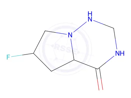 Chemical structure of 6-fluoro-3H-pyrrolo[2,1-f][1,2,4]triazin-4-one