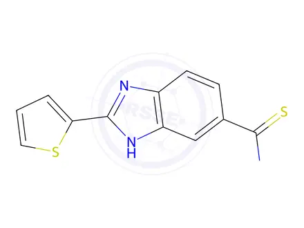 Chemical structure of 2-(Thiophen-2-yl)-1H-benzo[d]imidazole-6-carbothioamide