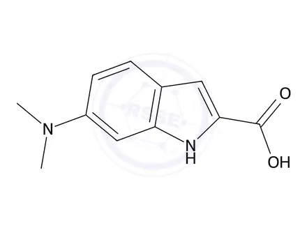 Chemical structure of 6-(Dimethylamino)-1H-indole-2-carboxylic Acid Hydrochloride