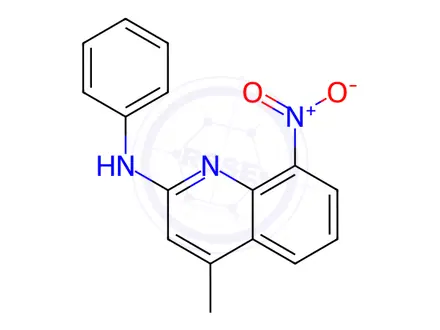 Chemical structure of N-(4-Methyl-8-nitro-2-quinolinyl)-N-phenylamine