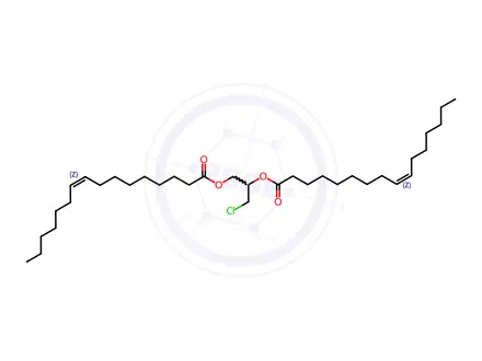 Chemical structure of (9Z,​9'Z)​-1,​1'-​[1-​(Chloromethyl)​-​1,​2-​ethanediyl] Ester 9-​Hexadecenoic Acid