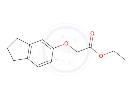 Chemical structure of Ethyl 2-((2,3-dihydro-1H-inden-5-yl)oxy)acetate