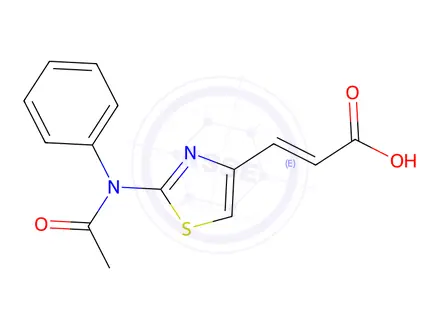 Chemical structure of 3-[2-(N-Phenylacetamido)-1,3-thiazol-4-yl]prop-2-enoic Acid