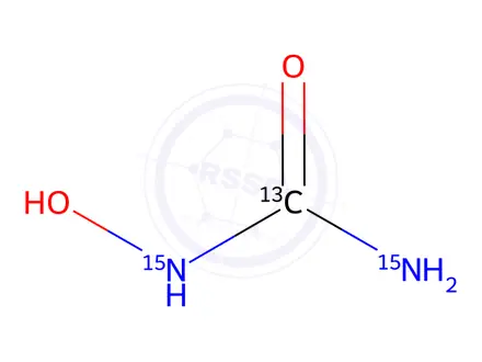 Chemical structure of Hydroxy Urea-13C,15N2