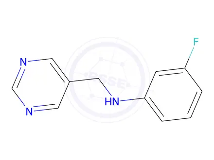 Chemical structure of 3-Fluoro-N-(pyrimidin-5-ylmethyl)aniline
