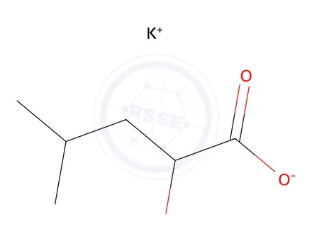 Chemical structure of potassium (±)-2-hydroxy-4-methylvalerate