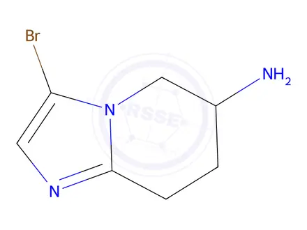 Chemical structure of 3-bromo-5H,6H,7H,8H-imidazo[1,2-a]pyridin-6-amine