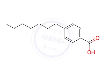 Chemical structure of 4-Heptylbenzoic Acid
