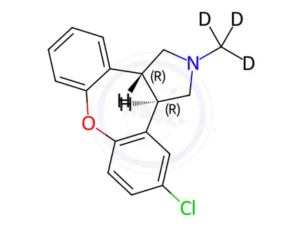 Chemical structure of Asenapine D3