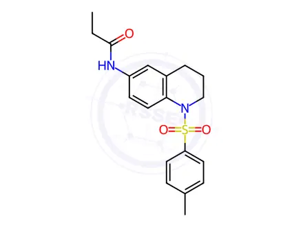 Chemical structure of N-(1-Tosyl-1,2,3,4-tetrahydroquinolin-6-yl)propionamide