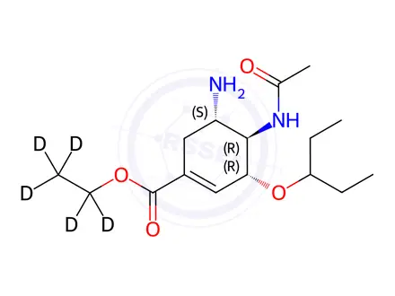 Chemical structure of Oseltamivir-d5