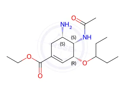 Chemical structure of Oseltamivir Phosphate Impurity 39 Monomer