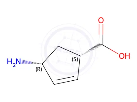 Chemical structure of (1S,4R)-4-Amino-2-cyclopenten-1-carboxylic Acid Hydrochloride