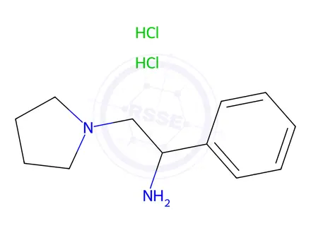Chemical structure of ALPHA-PHENYL-1-PYRROLIDINEETHANAMINE DIHYDROCHLORIDE