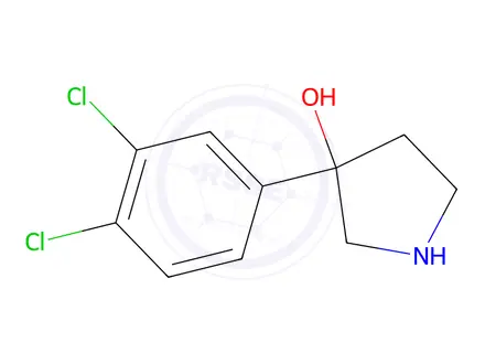Chemical structure of 3-(3,4-Dichlorophenyl)pyrrolidin-3-ol