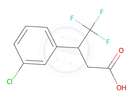 Chemical structure of 3-(3-Chlorophenyl)-4,4,4-trifluorobutanoic acid