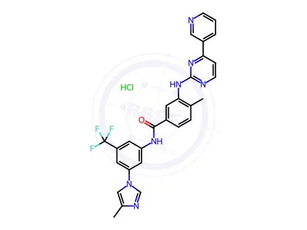 Chemical structure of Nilotinib Hydrochloride