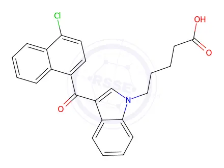 Chemical structure of JWH 398 N-pentanoic acid metabolite