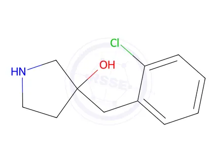 Chemical structure of 3-(2-Chlorobenzyl)pyrrolidin-3-ol