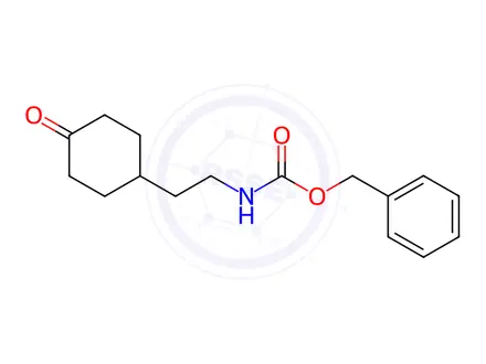Chemical structure of Carbamic acid, N-[2-(4-oxocyclohexyl)ethyl]-, phenylmethyl ester