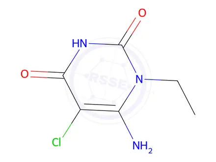 Chemical structure of 6-Amino-5-chloro-1-ethylpyrimidine-2,4(1H,3H)-dione