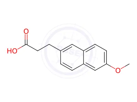 Chemical structure of 3-(6-methoxynaphthalen-2-yl)propanoic acid