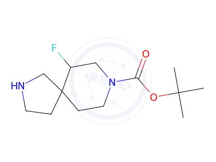 Chemical structure of Tert-butyl 6-fluoro-2,8-diazaspiro[4.5]Decane-8-carboxylate