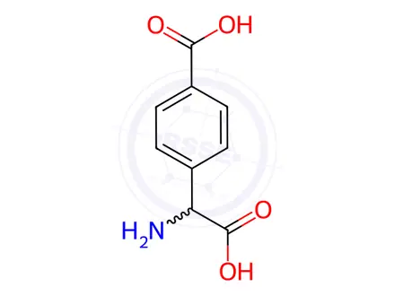 Chemical structure of 4-(Amino(carboxy)methyl)benzoic Acid