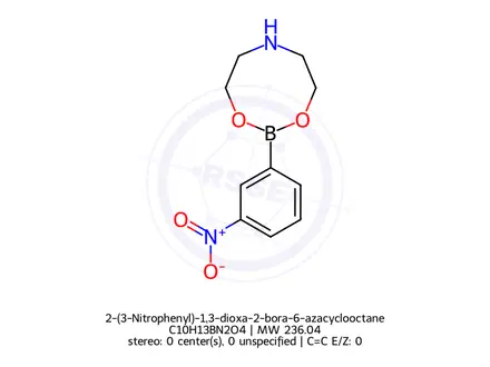 Chemical structure of 2-(3-Nitrophenyl)-1,3-dioxa-2-bora-6-azacyclooctane