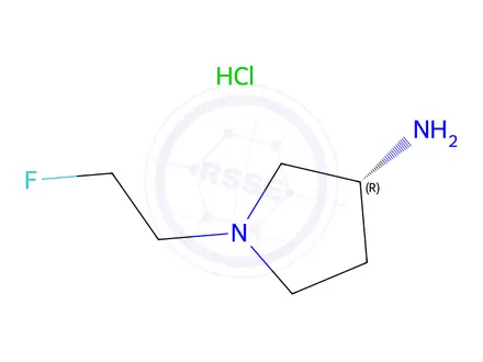Chemical structure of (R)-1-(2-fluoroethyl)pyrrolidin-3-amine hydrochloride