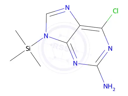 Chemical structure of 6-Chloro-9-(trimethylsilyl)-9H-purin-2-amine