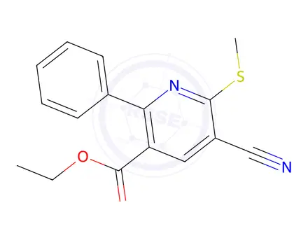 Chemical structure of ETHYL 5-CYANO-6-(METHYLSULFANYL)-2-PHENYLNICOTINATE