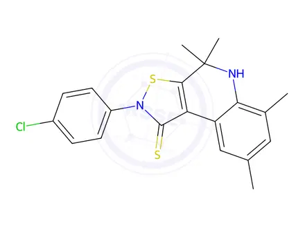 Chemical structure of 4-Methyl-3-(2,2,2-trifluoroethoxy)-5H-pyrido[1â€™,2â€™:4,5][1,2,4]thiadiazino[2,3-a]benzimidazol-13-ium Chloride