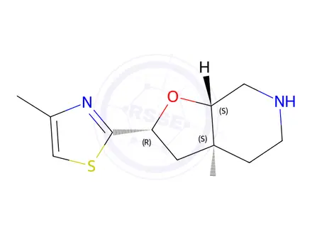 Chemical structure of Rel-(2R,3As,7As)-2-(4-Methylthiazol-2-Yl)Octahydrofuro[2,3-C]Pyridine