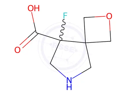 Chemical structure of 8-Fluoro-2-oxa-6-azaspiro[3.4]Octane-8-carboxylic acid