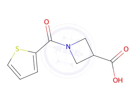 Chemical structure of 1-(2-Thienylcarbonyl)azetidine-3-carboxylic Acid