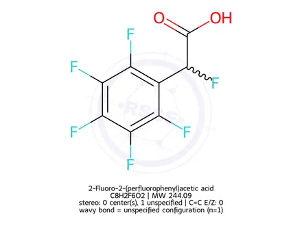 Chemical structure of 2-Fluoro-2-(perfluorophenyl)acetic acid
