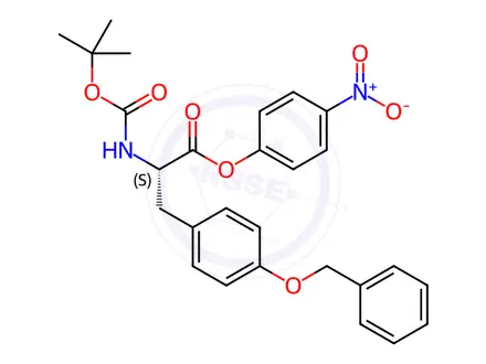 Chemical structure of Boc-O-benzyl-L-tyrosine 4-Nitrophenyl Ester