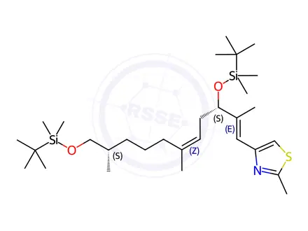 Chemical structure of 4-[(1E,3S,5Z,8R/S,10S)-3,11-Bis-{[tert-butyl(dimethyl)silyl]oxy}-2,6,10-trimethyl-undeca-1,5-dienyl]-2-methyl-1,3-thiazole