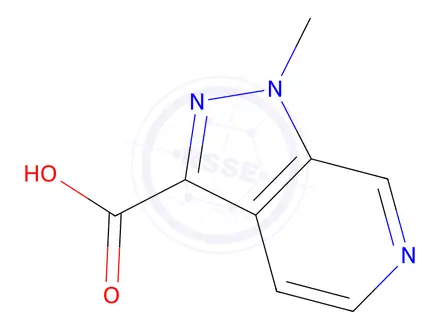 Chemical structure of 1-methyl-1H-pyrazolo[3,4-c]pyridine-3-carboxylic acid