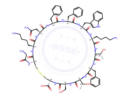 Chemical structure of Somatostatin Impurity 53 (Des-Ala1 Somatostatin)