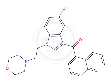 Chemical structure of JWH 200 5-hydroxyindole metabolite