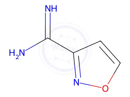 Chemical structure of 1,2-oxazole-3-carboximidamide hydrochloride