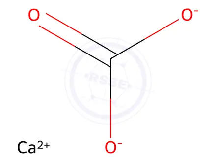 Chemical structure of Calcium Carbonate