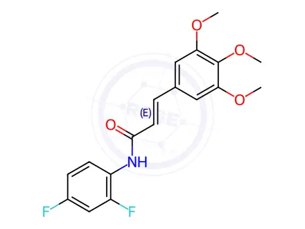 Chemical structure of N-(2,4-difluorophenyl)-3-(3,4,5-trimethoxyphenyl)acrylamide